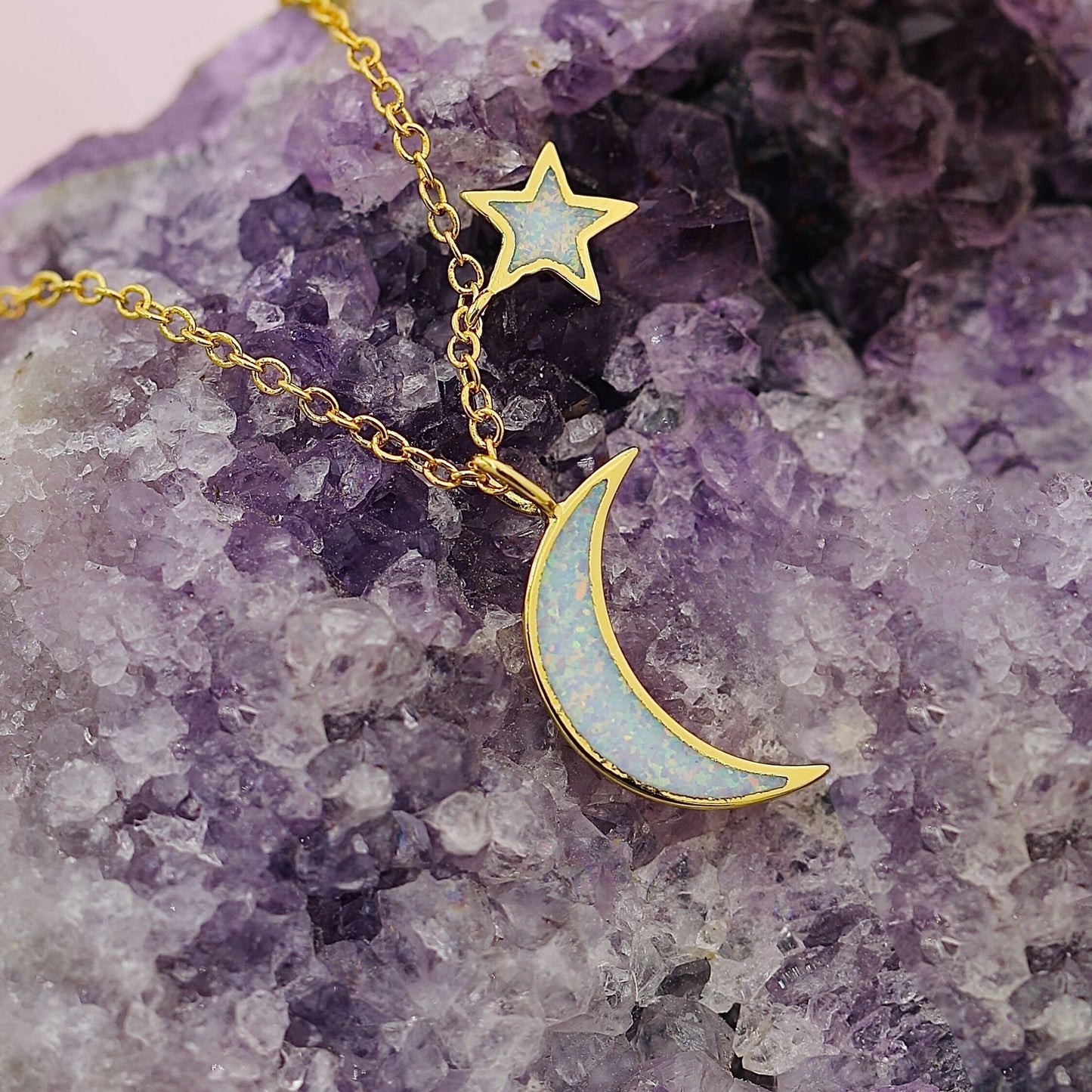 Opal Starry Night Necklace