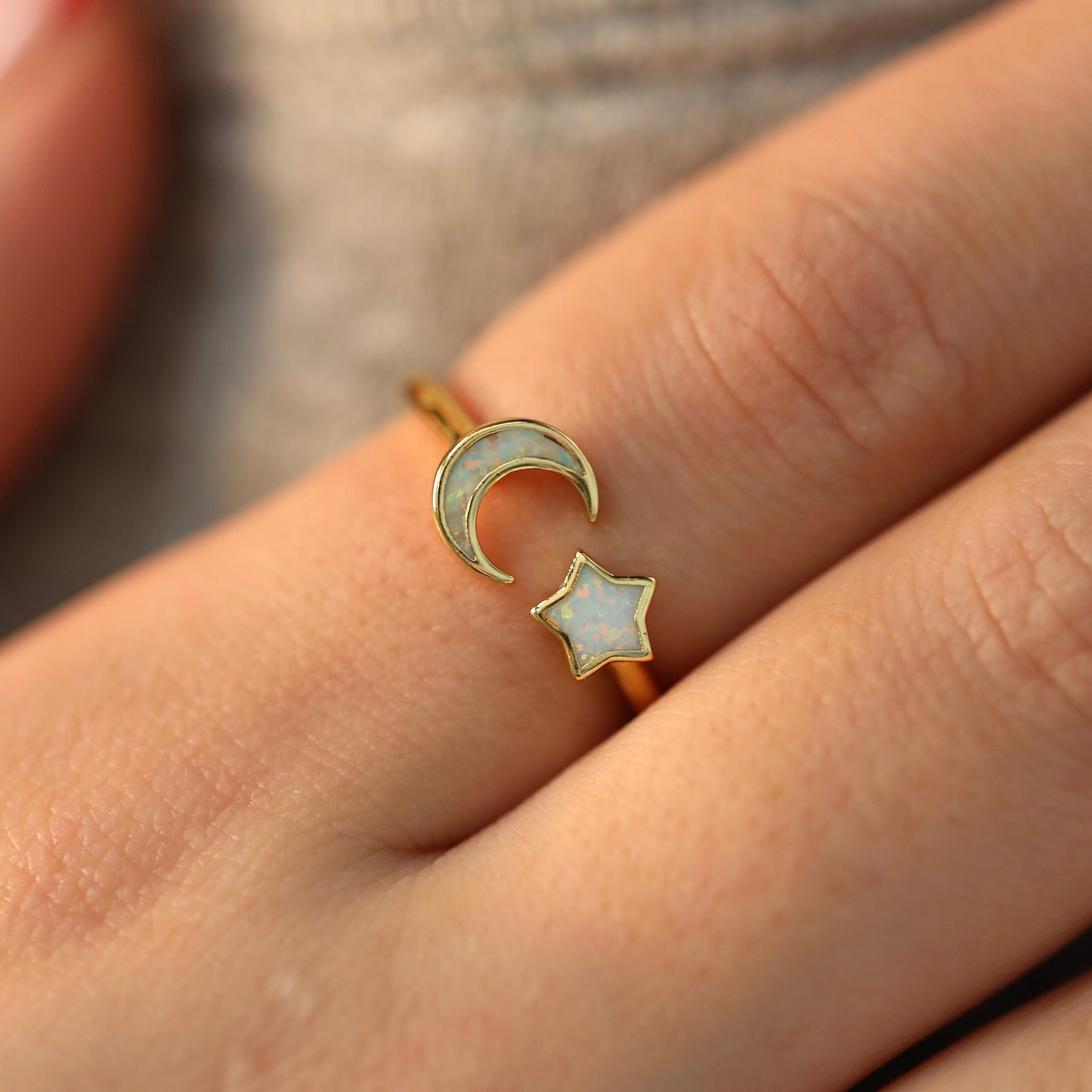 Opal Starry Night Ring