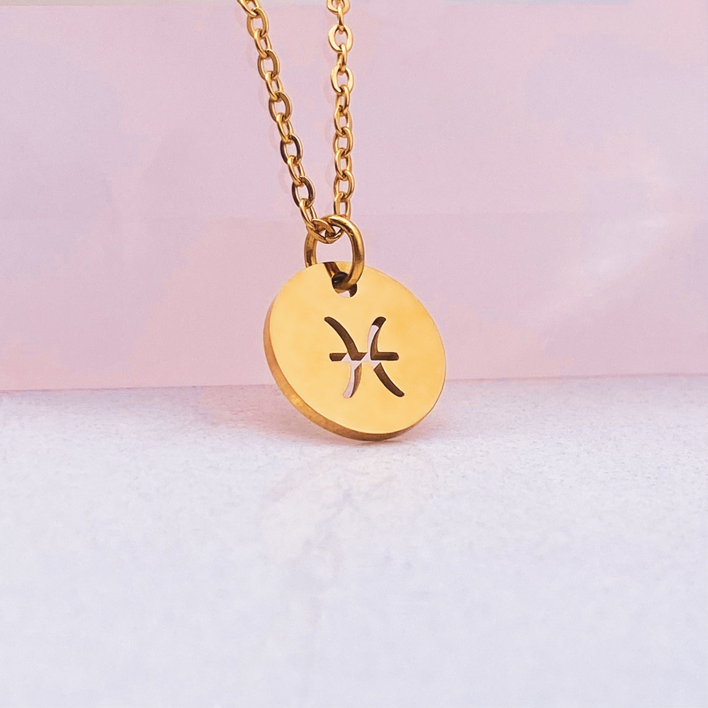 Pisces Coin Necklace