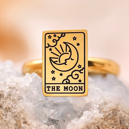 The Moon Tarot Card Ring