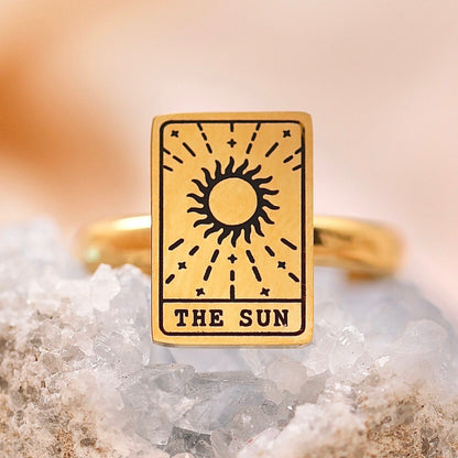 The Sun Tarot Card Ring