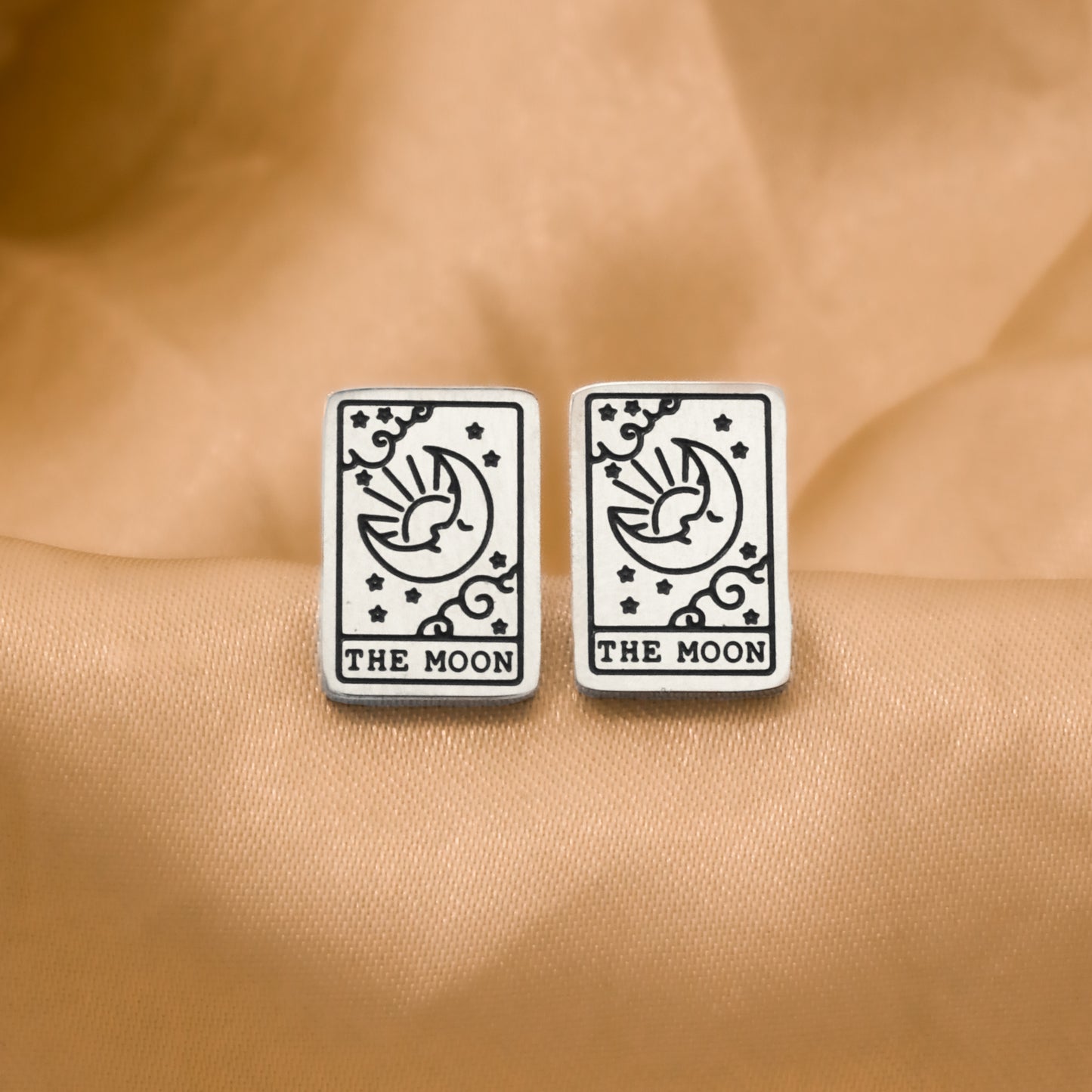 The Moon Tarot Card Studs