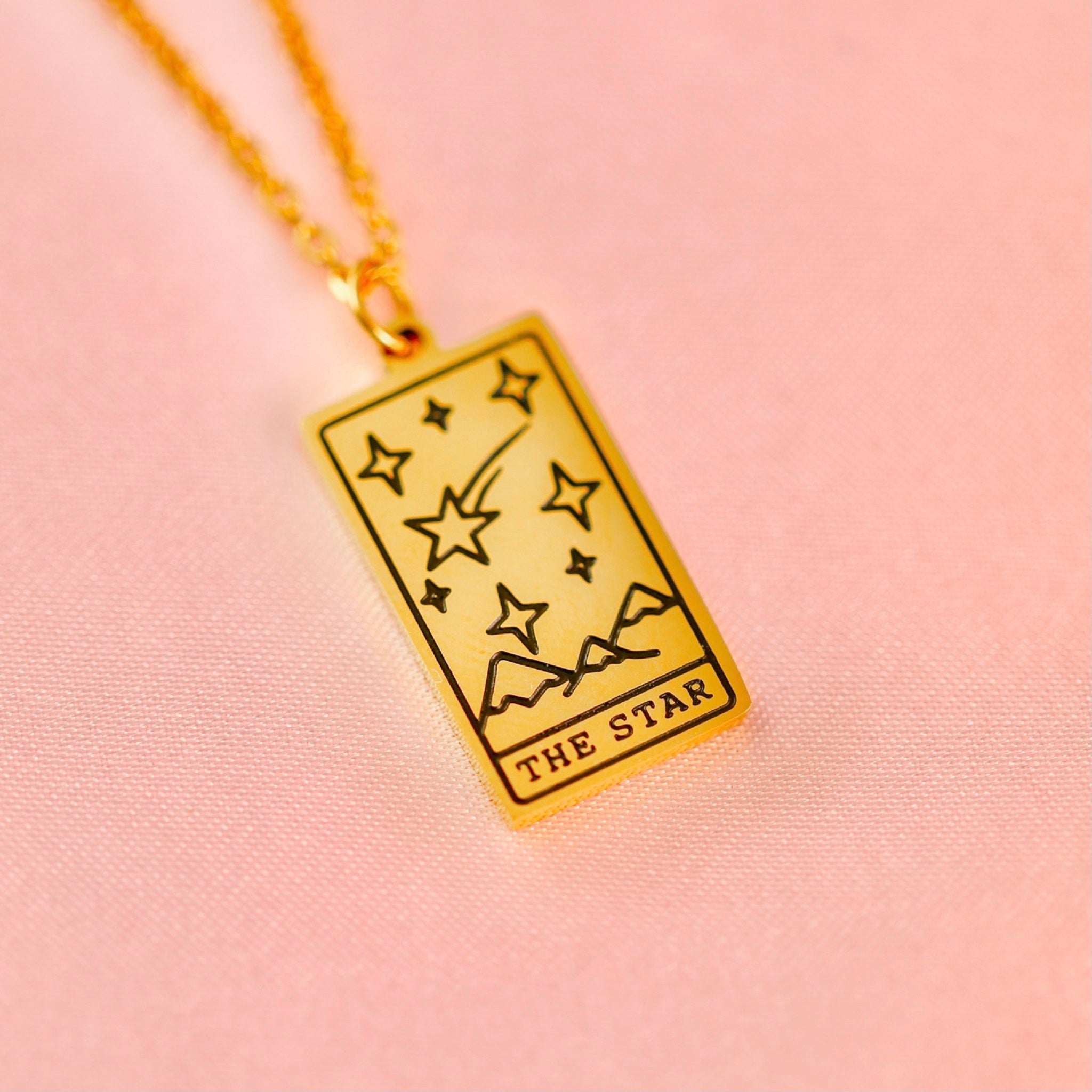 The Stars Tarot Card Necklace (Gold) · NanaMacs