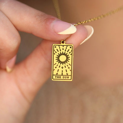 The Sun Tarot Card Necklace