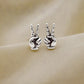 Vintage Sterling Silver Peace Sign Hand Studs