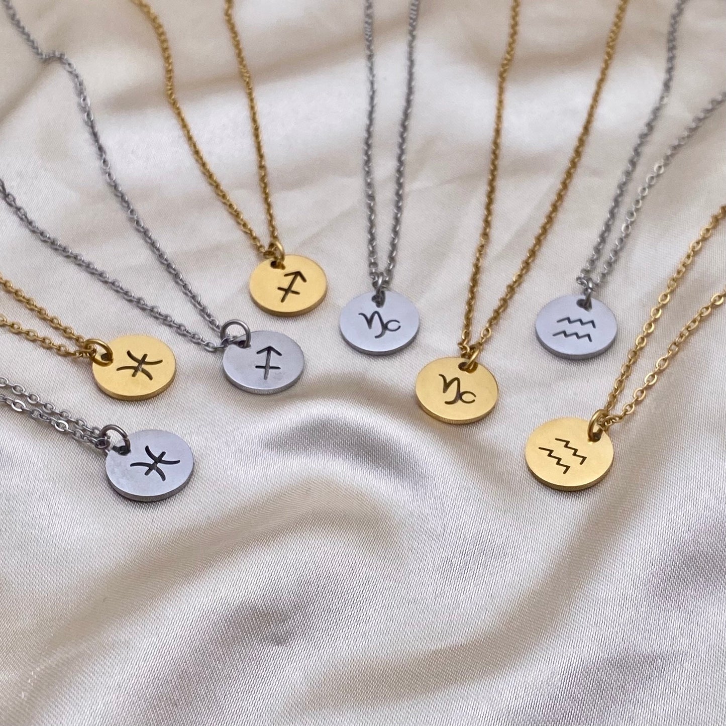 Zodiac Coin Necklace - Gold